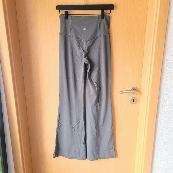 Athleta Gray Blue Elation Flare Yoga Pant Leggings Wide Leg Size Small - Picture 3 of 6
